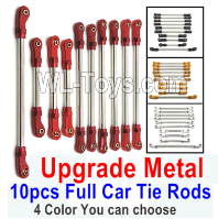 Wltoys 104020 Upgrade Metal Full Car Tie Rods.Total 10pcs. 4 Color you can choose.
